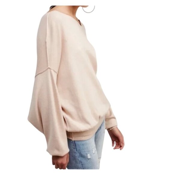 Free People Asymetrical Neck Dolman Long Sleeve Sweater Size Medium - Picture 5 of 11